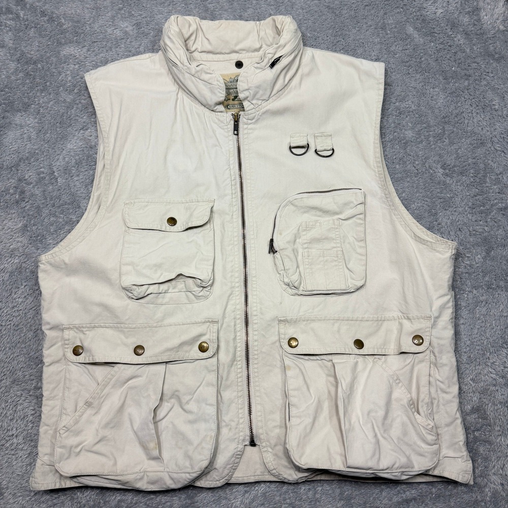 Vintage Banana Republic Safari Vest Medium M Multi Pocket Travel Photography
